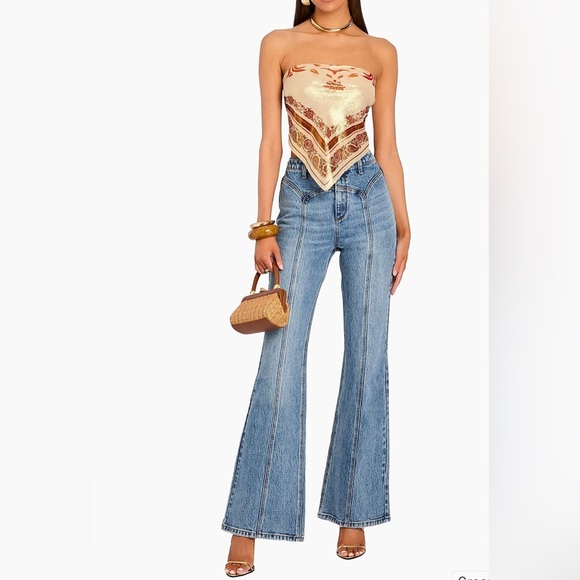 NWT Retrofête Maelle Denim Pants Size 24 - Picture 12 of 13